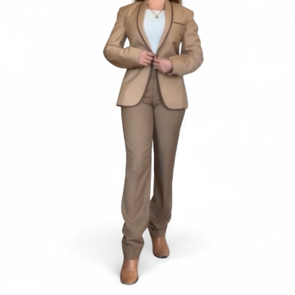 Tan Blazer with Brown Trim - Small - Picture 6 of 8